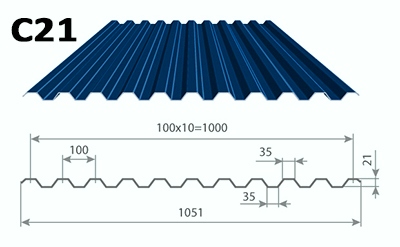 Профнастил С21 цена
